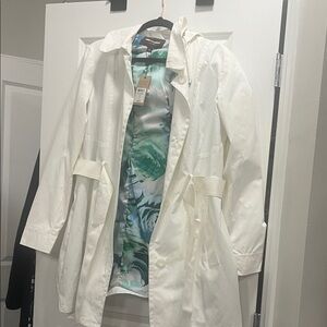 Johnston & Murphy White Trench Coat